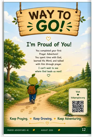 Way to Go! I'm proud of you closing page